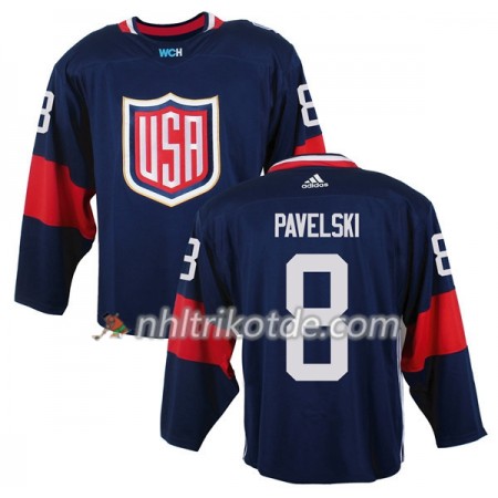 USA Trikot Joe Pavelski 8 2016 World Cup Blau Premier - Herren